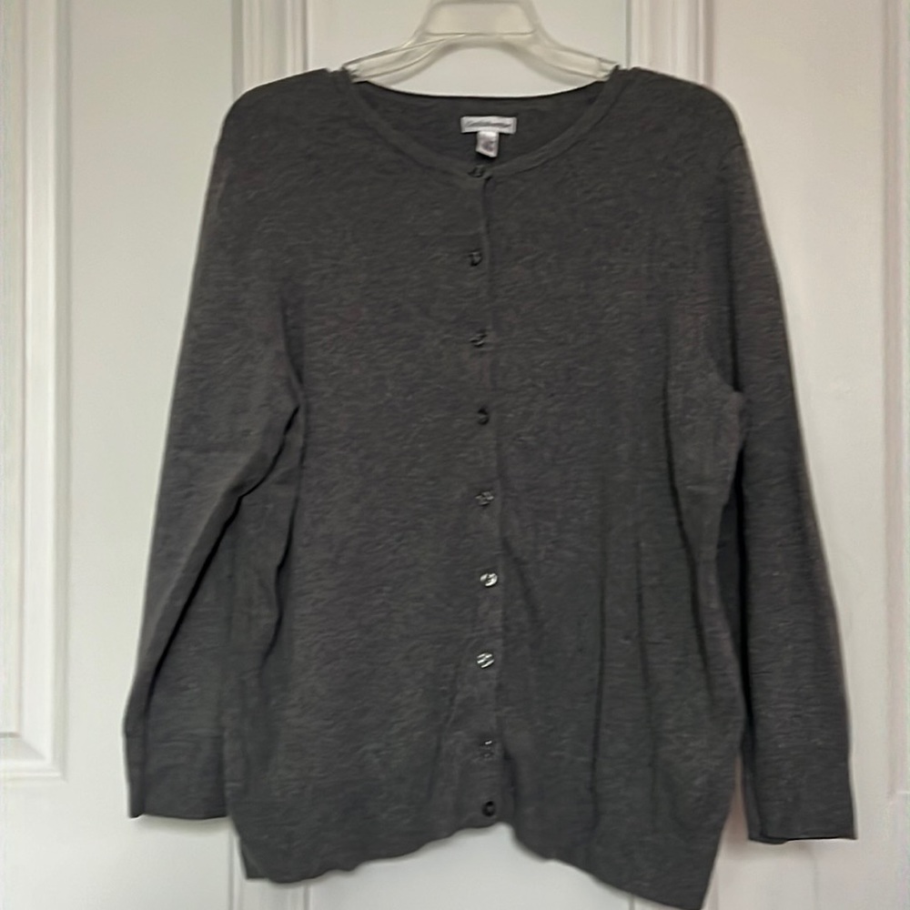 Slouchy gray cardigan